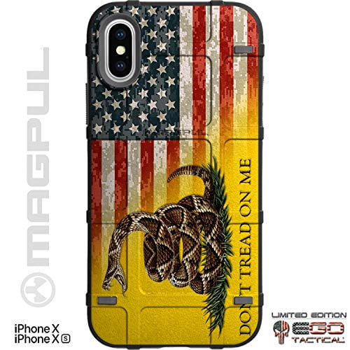 Limited Edition Customized Prints By Ego Tactical Over A Magpul Mag1094 Bump Case For Apple Iphone X Xs 5 8 Don T Tread On Me Flag On Us Camo Flag Reversed Walmart Com