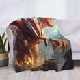thumbnail image 4 of Throw Blanket for Couch - Ferocious Dragon Fury Soft Comfy Lightweight Cozy Warm Throw Blanket, Fuzzy Plush Flannel Blanket & Throws for Sofa and Bed All Season, 4 of 8