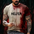 thumbnail image 2 of T-Shirts Décontractés pour Hommes Thème Halloween avec Graphique Grande Taille Manches Courtes Col Rond pour Hommes, 2 of 6