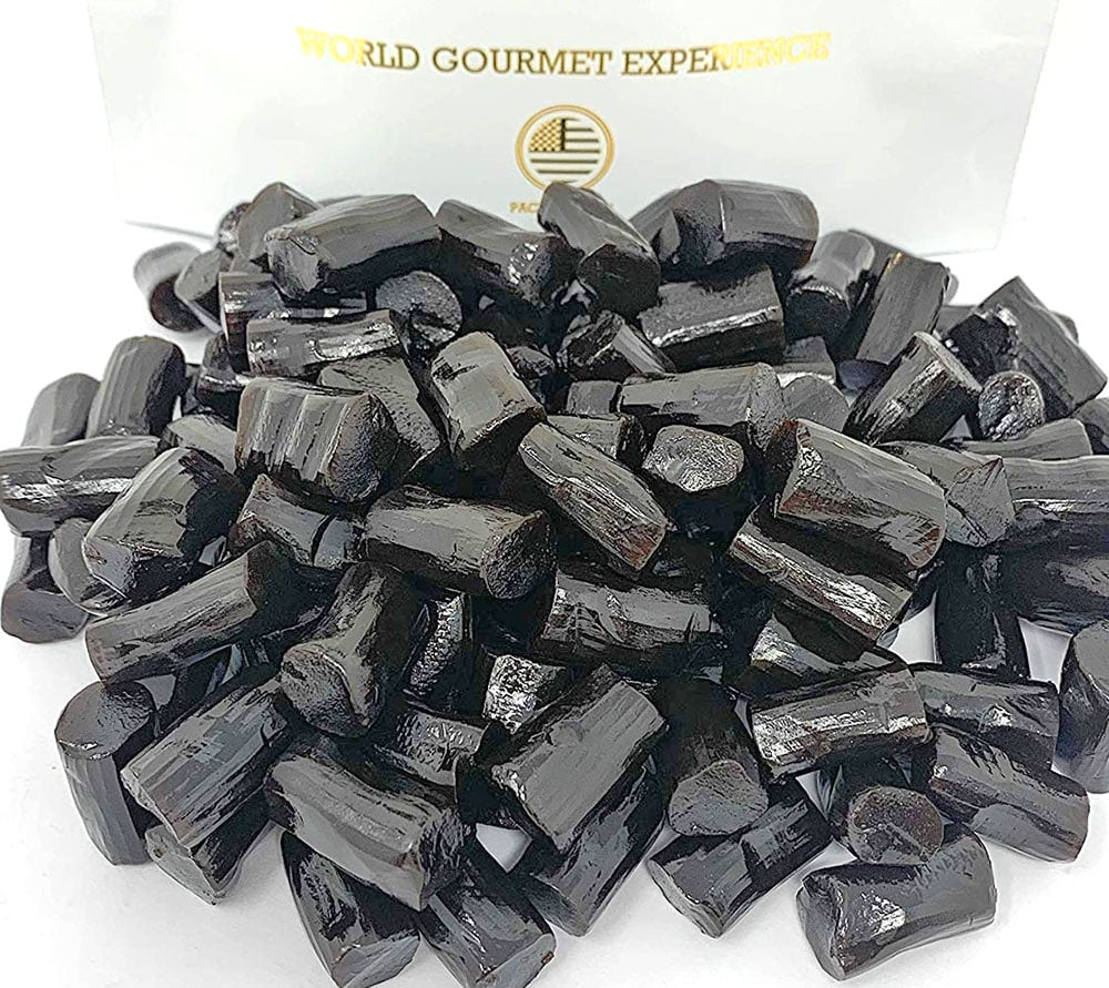 SweetGourmet Finnska Sugar-Free Soft Black Licorice Candy, 2 Pounds