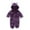 Purple, variant on JIUKE Infant Baby Boys Girls Clothes Newborn Fleece Footed Jumpsuit Cute Ear Hooded Winter Warm Snowsuit Romper