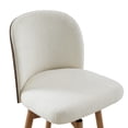 thumbnail image 6 of Jennifer Taylor Home Tomlin Bentwood Upholstered Swivel Counter Stool Set of 2 Off White Boucle, 6 of 10