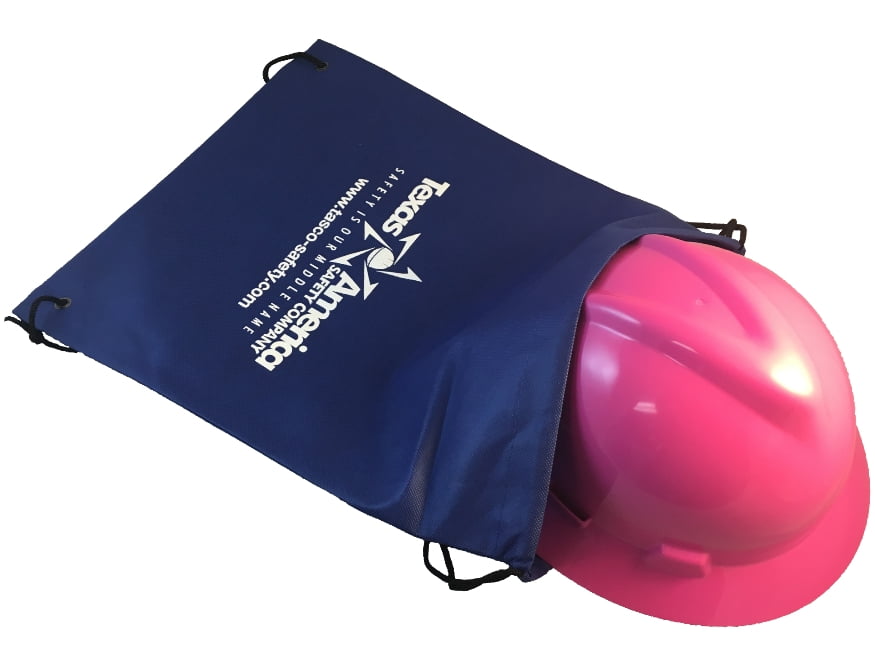 MSA V-Guard with Staz On Suspensions - Full Brim Hard Hats and Safety Tote - Hot Pink