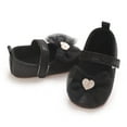 thumbnail image 6 of Black Delicate Bow Decorated Soft Sole Shoes For Newborns And Infants Up To 12 Months With Flexible Base For Developing Feet, 6 of 9