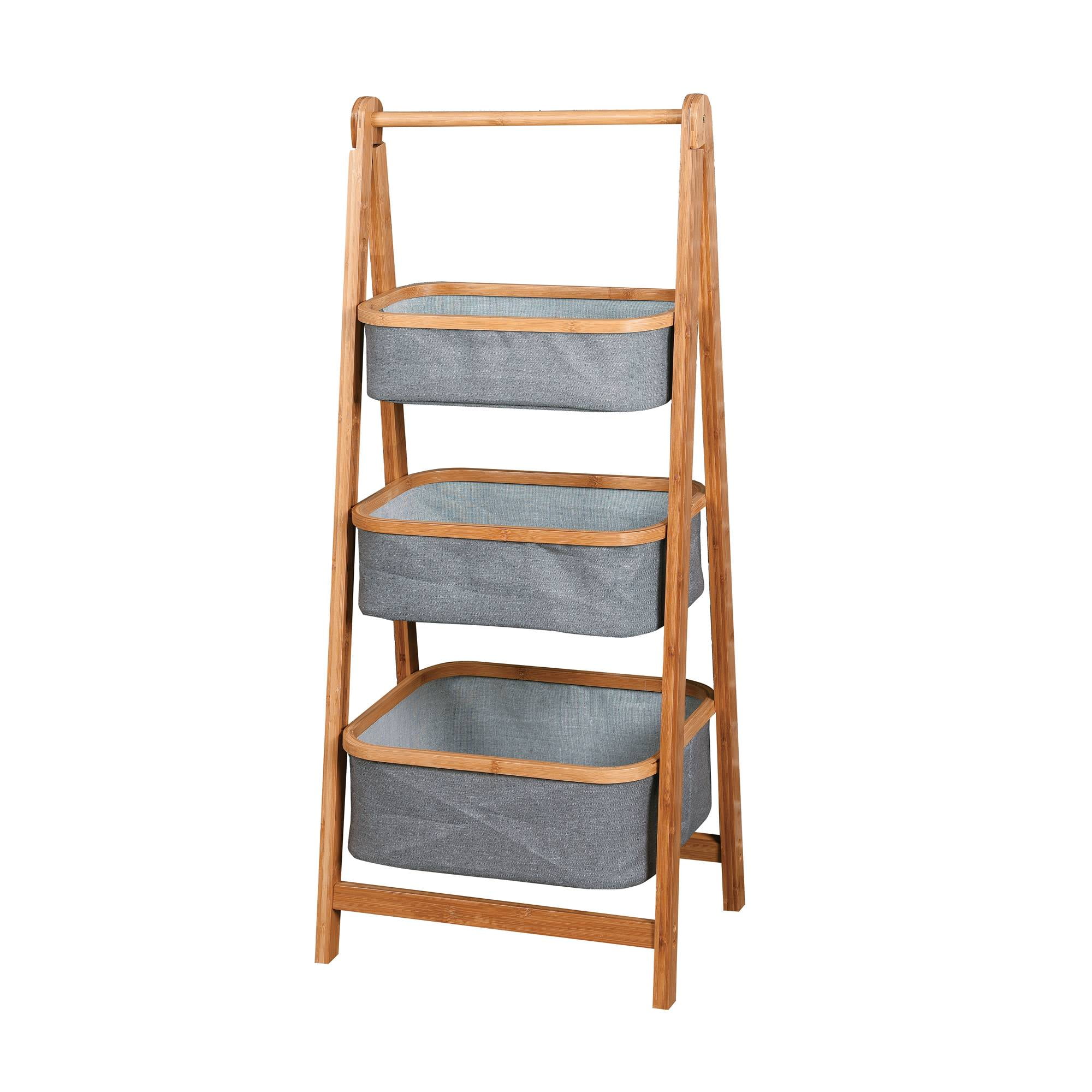 Buy 3 Tier Fold Out Floor Standing Bathroom Storage Tower Shelf