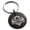 Black, variant on Stainless Steel Healing Lotus Om Engraved Small Medallion Circle Charm Keychain Keyring