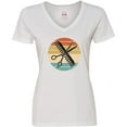 thumbnail image 3 of Inktastic Hair Stylist Barber Retro Sunset Women's V-Neck T-Shirt, 3 of 5