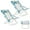 Blue, variant on Costway Folding Low Beach Chair, Set of 2 with Padded Head Pillow, Mesh Back, Cup Holder Blue
