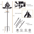75inch Bronze Tulip Stainless Steel Outside Spinning Wind Spinner for