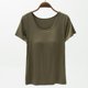 thumbnail image 1 of Camiseta de mujer de manga corta con almohadilla para el pecho de verano, sujetador de color liso, media manga, se puede usar como camisa de fondo, 1 of 6