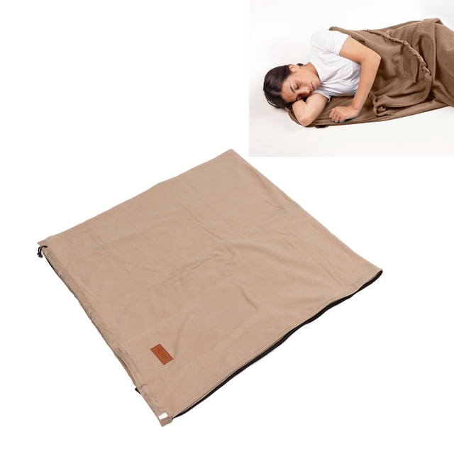 Super Thick Fleece Sleeping Bag Liner For Camping Travel Backpacking, Multifunctional Blanket With Comfort & Durability