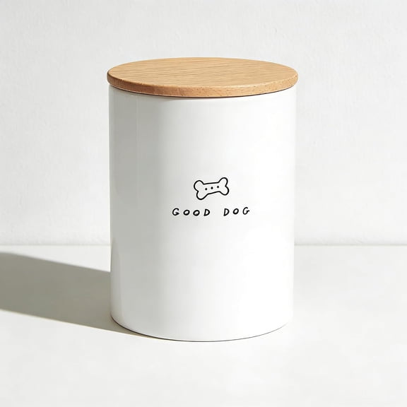 Dog Food Storage Container,Ceramic Dog Treat Jar with Airtight Lid,Pet Food Storage Container to Keep Treats Fresh and Dry