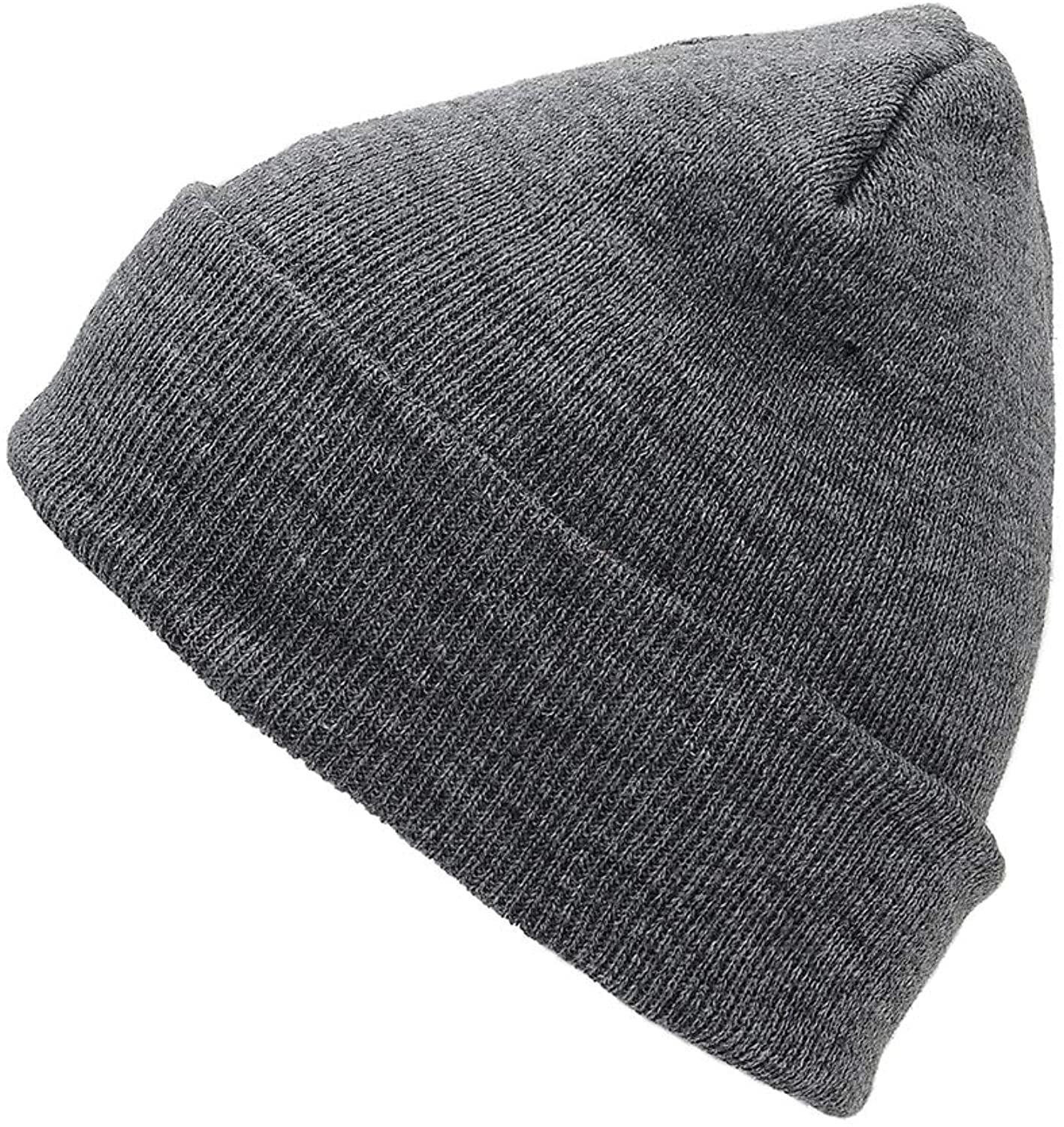 Morttic Unisex Winter Beanie Hats Warm Cuffed Plain Knitted Skull Caps