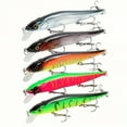 thumbnail image 6 of 1pc 4.52inch/0.49oz Plastic Simulation Lure, Minnow Hard Bait With 3 Treble Hooks, Artificial Bait For Pike Carp, 6 of 9