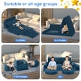 thumbnail image 3 of babyeap Kids Couch Sofa,11PCS Modular Sectional Sofa,Convertible Customizable Kids Play Couch,Floor Sofa Toddler Couch for Playroom Bedroom,Gift for Kids,Navy Blue, 3 of 7