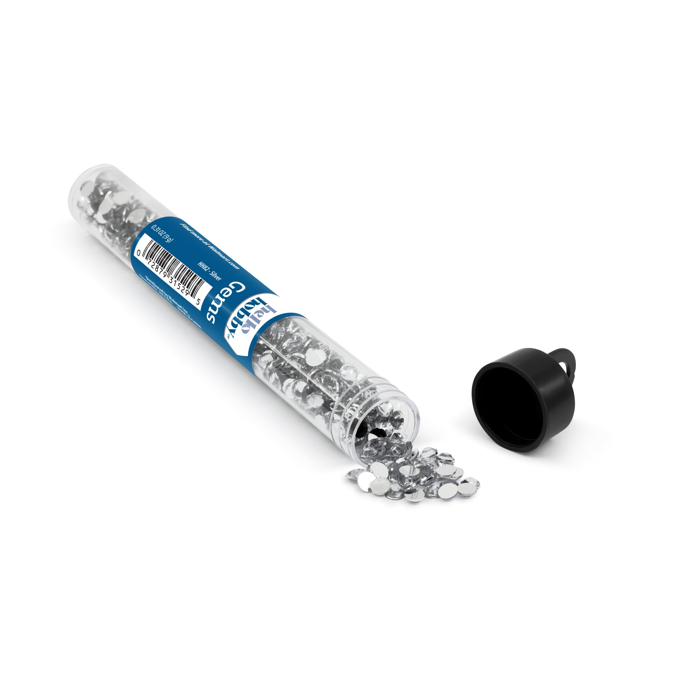 Hello Hobby Accessory Gems in Storage Tube, Silver