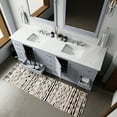 thumbnail image 5 of 84 In. X 22 Dark Grey Bath Vanity Cabinet - Two Interior Cabinets, Fourteen Drawers & Open Shelf Solid Wood, E0 Plywood Soft Close Ready For Use 84" Double Utility Needs Easy Installation Method, 5 of 6