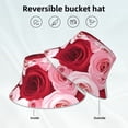 thumbnail image 5 of Bingfone Rose Bucket Hat For Men Women,Packable Reversible Printed Sun Hats,Fisherman Outdoor Travel Hiking Beach Caps, 5 of 9