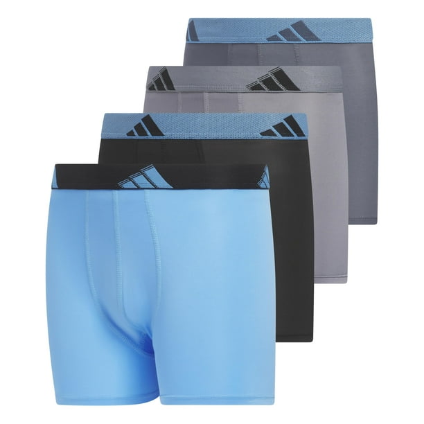 Calzoncillos bóxer de microfibra de corte atlético para niños, paquete de 4