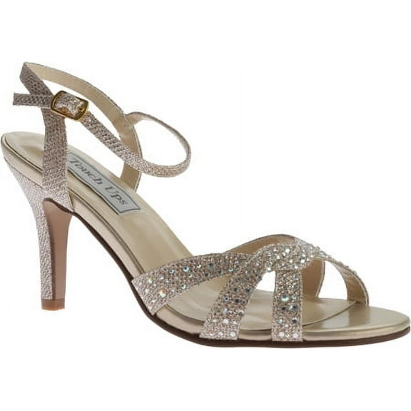touch ups women's dulce dress sandal, champagne shimmer, 10 w us