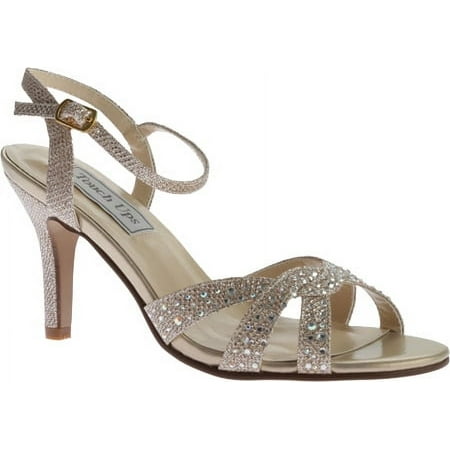 

Women s Touch Ups Dulce Strappy Sandal Champagne Shimmer 9 W