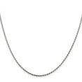 thumbnail image 2 of Diamond2Deal 925 Sterling Silver 1.5 mm Diamond-cut Rope Chain w/2in ext. Necklace for Women 18", 2 of 6