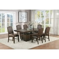 thumbnail image 7 of Kitchen Dining Room Rustic Espresso Faux Leather 2pcs Dining Chairs Upholstered Cushions Seat Back, 7 of 7