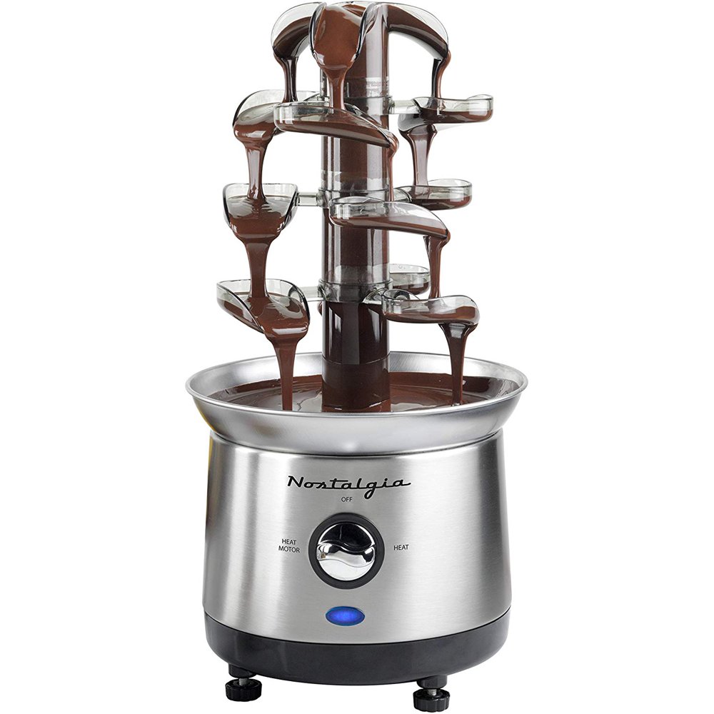 Nostalgia CFF1000 4Tier Stainless Steel Cascading Fondue Fountain, 2Pound Capacity Walmart