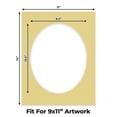thumbnail image 2 of Soft Yellow Picture Frame Mat for 11x14 Frames - Oval Opening for 9x11 Photos - 50 Mats, 2 of 7