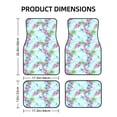thumbnail image 2 of Cauagu Dragonfly Floral Pattern Car Floor Mat Set of 4,Car Carpet Mats Car Mats with Anti-Slip Backing & Driver Heel Pad Universal Fit for Cars/Trucks/SUV/Vans, 2 of 6