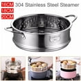 thumbnail image 4 of 2 Pcs Thickening Food Steam Rack Steamer with Double Ear for Soup Pot Milk Pot Kitchen Tools 20Cm & 18Cm, 4 of 10