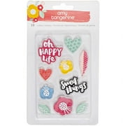 Amy Tan Oh Happy Life Rubber Embellishments 10/pkg-