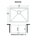 thumbnail image 3 of Ruvati 23" x 18" x 12" Deep Laundry Utility Sink Undermount 16 Gauge, 3 of 12