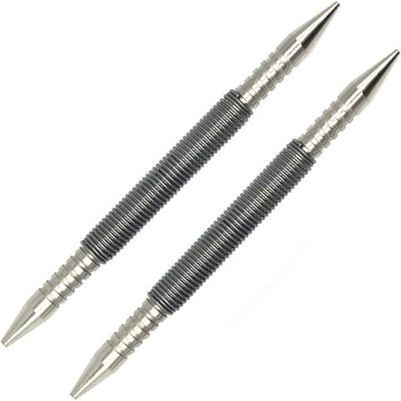 

2-Piece Dual Head Combo Nail Setter Double Ended 1/32″& 1/16″Nail Set 3500 PSI Striking Force Spring Loaded Nail Sets for Woodworking