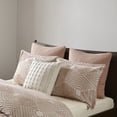 thumbnail image 4 of Cotton Jacquard Comforter Set Blush Full/Queen, 4 of 13