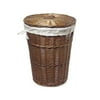 Large Wicker Hamper With Lid, Cherry
