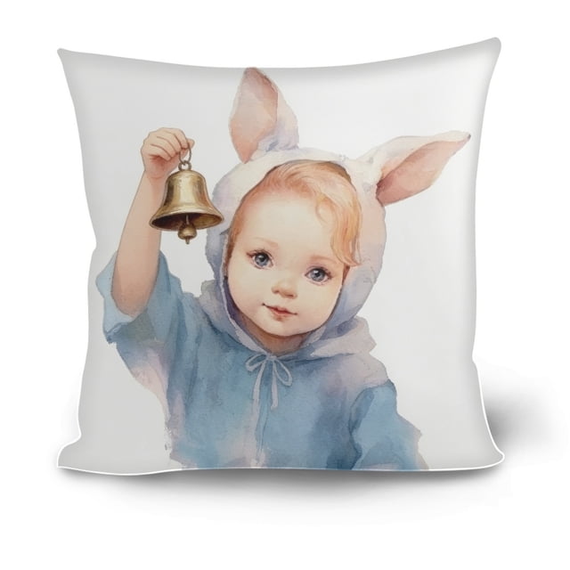 Funda de almohada con temática de Pascua, ideal para dibujar sobre decoración navideña, un regalo para niños, paquete de almacenamiento de poliéster.