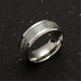 thumbnail image 3 of PAMTIER Men's 8mm Stainless Steel Piano Staff Wedding Luminous Ring Personalized Couple Music Note Band Glow in The Dark Silver Size 7, 3 of 6