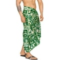 thumbnail image 2 of HAPPY BAY Men's Standard Swimsuits Sarong Pareo Beach Wrap One Size Shamrock Green Summer Vacation Party, 2 of 4
