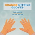 thumbnail image 2 of Nitrile Exam Powder Free Disposable Gloves, Ambidextrous, Beaded Cuff, Orange, 5 Mil, Large, 36000 Pack, 2 of 6