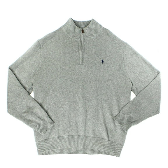 Polo NEW Gray Mens Size 2XLT 1/2 Zip Pullover Sweater