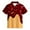 Brick Red, variant on oqasdz Girls Boys Polo Shirts Ice Cream Print Lapel Button Shrot Sleeve Tops With Pocket Teen Kids Holiday Casual Shirts Size 3 Y-4 Y