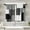 Gray and Black, variant on Farmhouse Kitchen Curtains Brown Abstract Window Curtains Short Tier Curtains Over Sink, Modern Art Painting Decor Rod Pocket Window Drapes Set of 2 (26x36 Inch)
