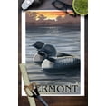 thumbnail image 3 of Vermont, Loons at Sunset (9x12 Wall Art Print, Home Decor), 3 of 3