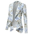 thumbnail image 2 of Doublju Women's Long Sleeve Draped Wide Shawl Lapel Blazer with Plus Size, 2 of 4