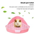 thumbnail image 3 of ievspot Small Pet Toilet High Fence, Hollow Platform,Rabbit Litter Pan Animal Potty Trainer Bunnies Corner Toilet Box,Ferret Hamster Dragon Cat Guinea, 3 of 7
