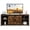 Rustic Brown - No Fireplace, variant on Ktaxon Mid-Century Fireplace TV Stand, Modern 58" Entertainment Center for 55/60/65" TVs with Adjustable Open Storage, Natural