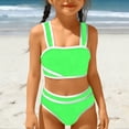 thumbnail image 5 of CCRFTGI Swimsuit for Child Girls Size 10-12 Summer 2 Piece Beach Sport Swimsuits Swimming Girls Fashion Bathing Suits Fluorescent Green 3-4 Years, 5 of 5