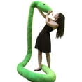 thumbnail image 6 of American Made Giant Stuffed Snake 18 Feet Long Soft Green Big Plush Serpent, 6 of 8