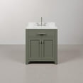 thumbnail image 2 of Water Creation Madison 30" Wood Single Bathroom Vanity in Glacial Green & White, 2 of 9